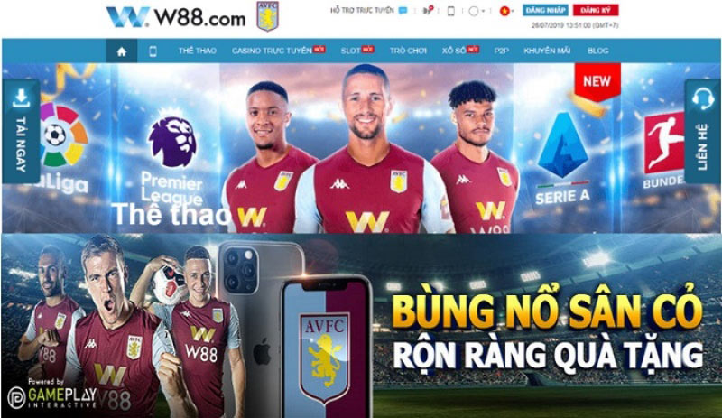 Website cá độ bóng đá uy tín tại Việt Nam- W88